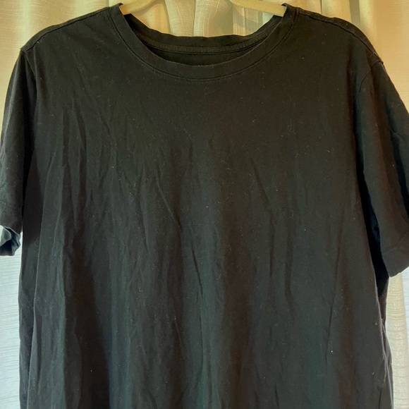 Old Navy Black High Low Short Sleeve Slit T shirt tunic tee - Picture 3 of 5